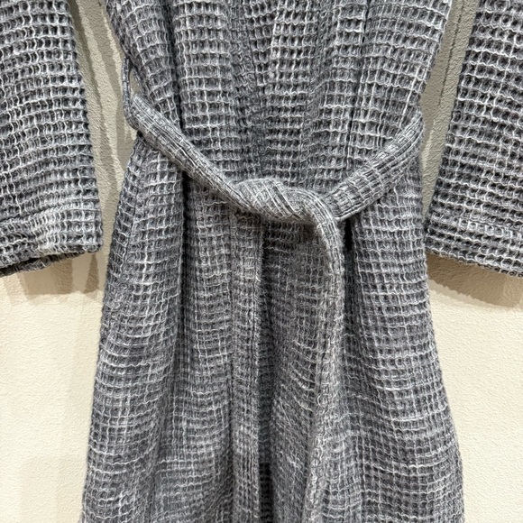 Parachute Waffle Robe in grey, made from 100% Turkish cotton Sz M Unisex - Picture 11 of 12